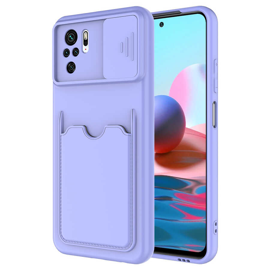 Xiaomi Redmi Note 10S Kılıf Zore Kartix Kapak Kırmızı