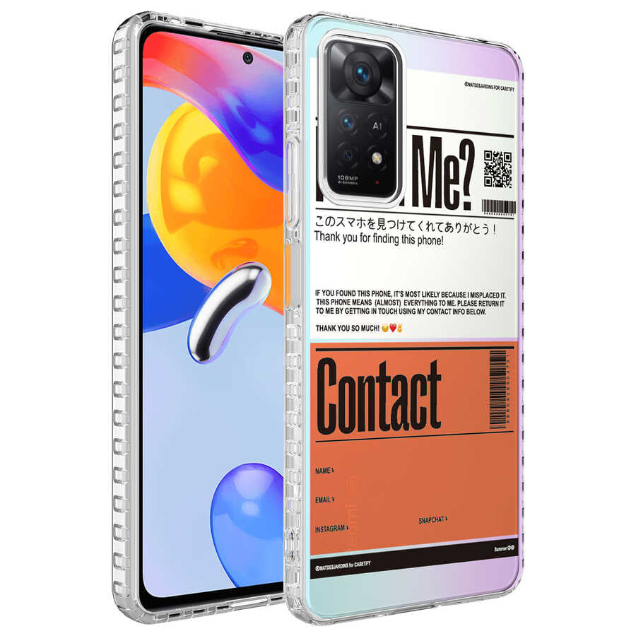 Xiaomi Redmi Note 11 Global Kılıf Airbag Kenarlı Renkli Desenli Silikon Zore Elegans Kapak NO6