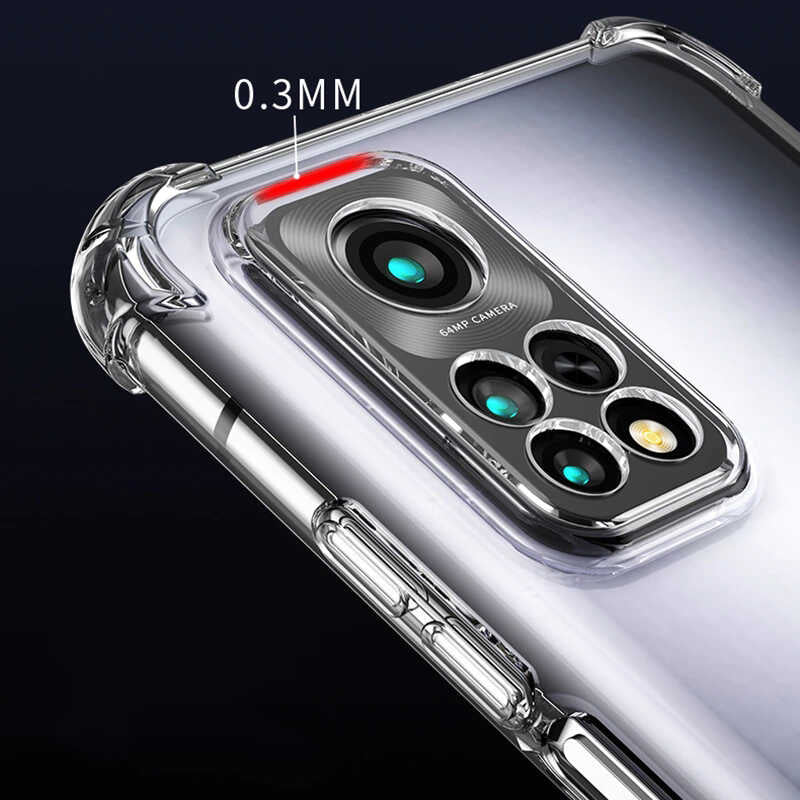 Xiaomi Redmi Note 11 Global Kılıf Zore Kamera Korumalı Nitro Anti Shock Silikon Renksiz