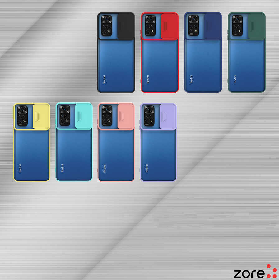 Xiaomi Redmi Note 11 Global Kılıf Zore Lensi Kapak Koyu Yeşil