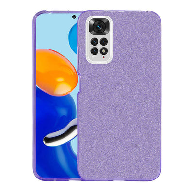 Xiaomi Redmi Note 11 Global Kılıf Zore Shining Silikon Mor