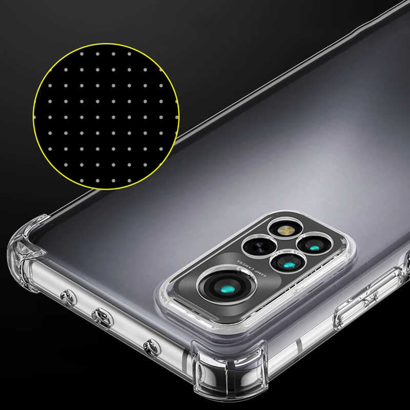 Xiaomi Redmi Note 11 Pro 5G Kılıf Zore Kamera Korumalı Nitro Anti Shock Silikon Renksiz