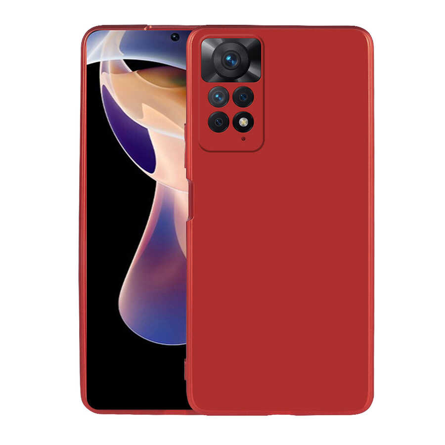 Xiaomi Redmi Note 11 Pro 5G Kılıf Zore Premier Silikon Kapak Kırmızı
