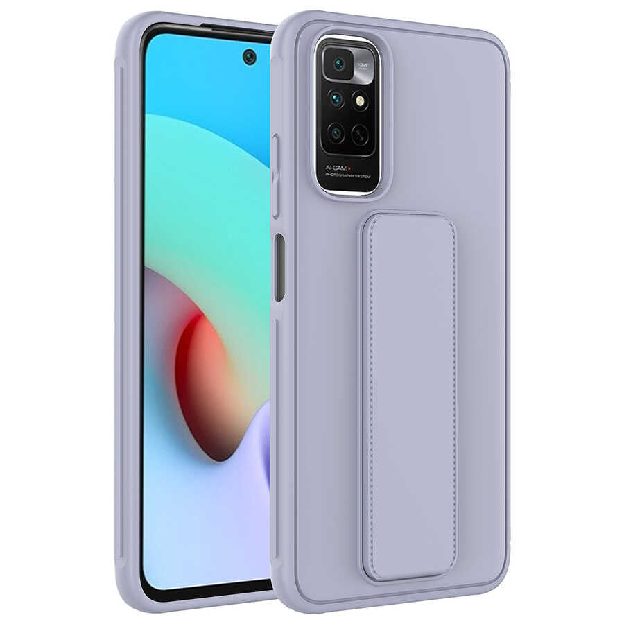 Xiaomi Redmi Note 11 Pro 5G Kılıf Zore Qstand Kapak Gri