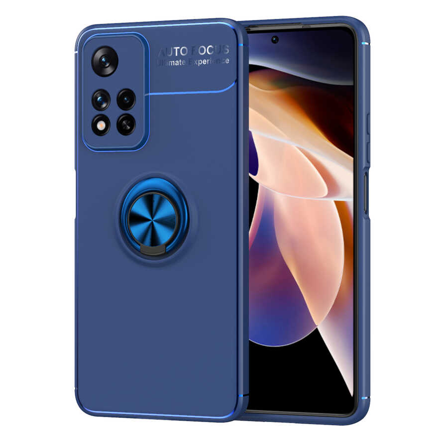 Xiaomi Redmi Note 11 Pro 5G Kılıf Zore Ravel Silikon Kapak Mavi