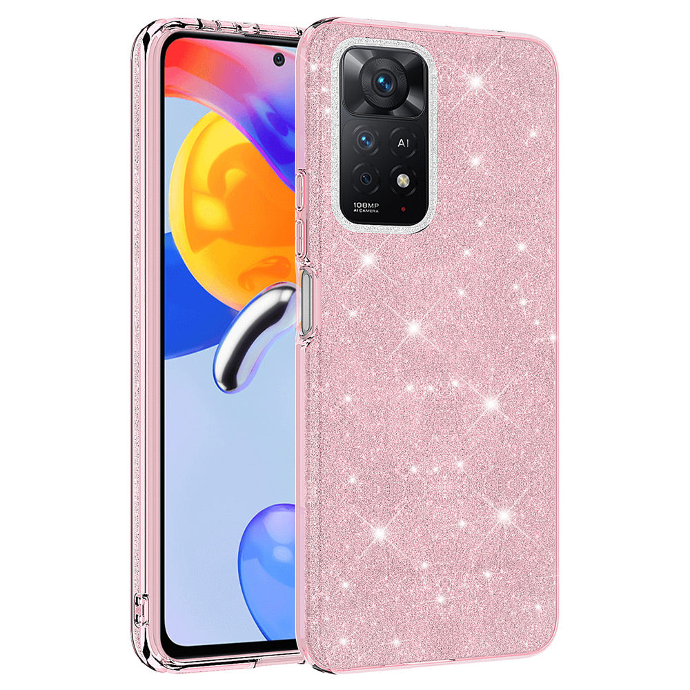 Xiaomi Redmi Note 11 Pro 5G Kılıf Zore Shining Silikon Pembe