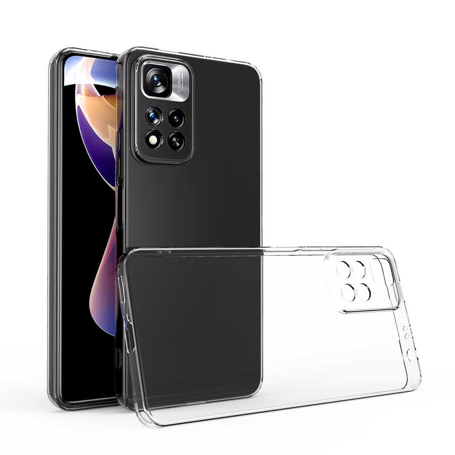 Xiaomi Redmi Note 11 Pro Plus 5G Kılıf Zore Kamera Korumalı Süper Silikon Kapak Renksiz