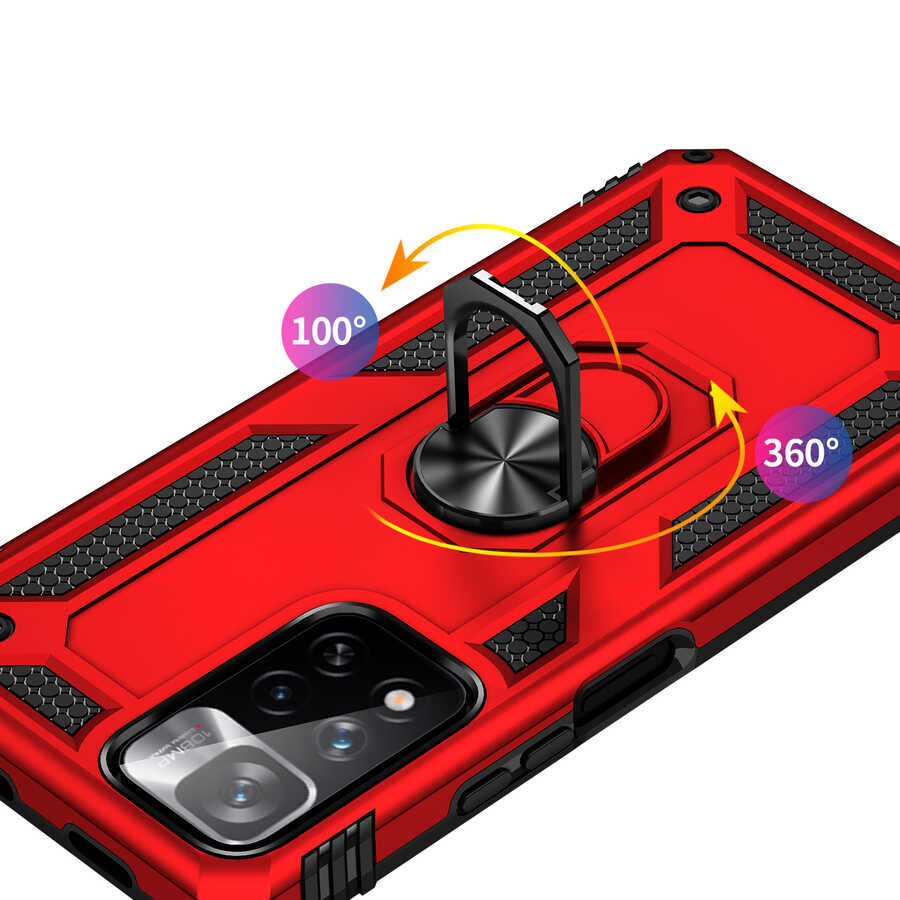 Xiaomi Redmi Note 11 Pro Plus 5G Kılıf Zore Vega Kapak Kırmızı