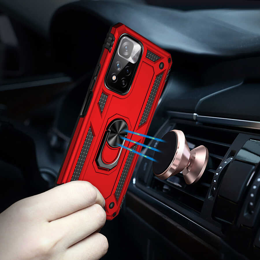 Xiaomi Redmi Note 11 Pro Plus 5G Kılıf Zore Vega Kapak Siyah