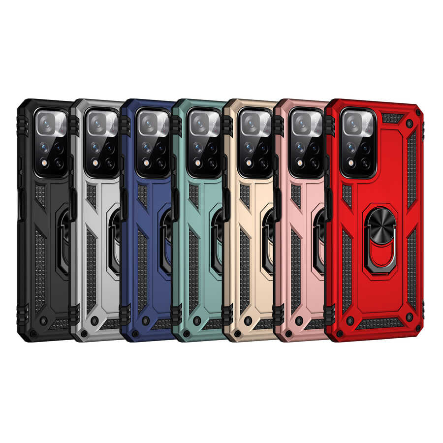 Xiaomi Redmi Note 11 Pro Plus 5G Kılıf Zore Vega Kapak Siyah