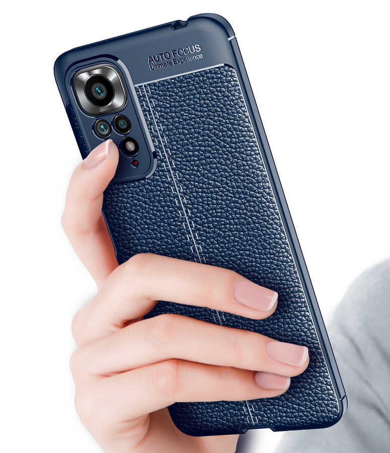 Xiaomi Redmi Note 11S Global Kılıf Zore Niss Silikon Kapak Lacivert