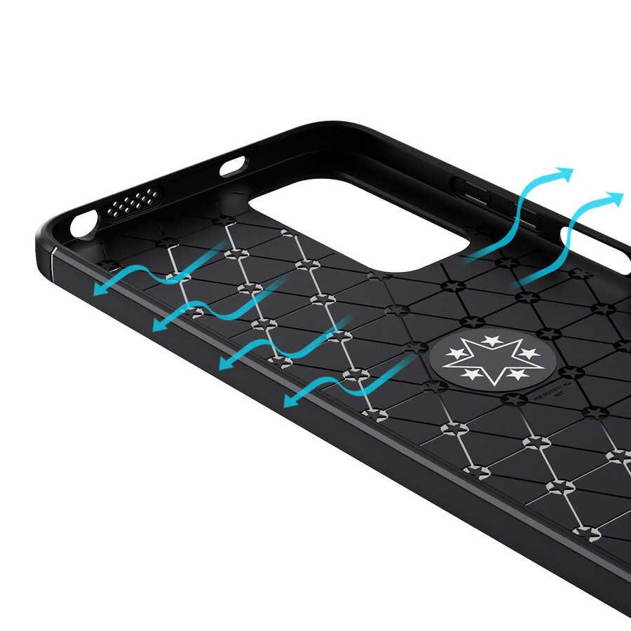 Xiaomi Redmi Note 11S Global Kılıf Zore Ravel Silikon Kapak Siyah