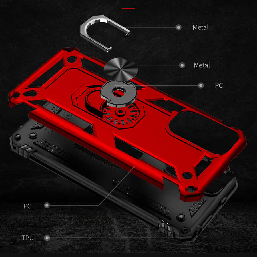 Xiaomi Redmi Note 11S Global Kılıf Zore Vega Kapak Gri