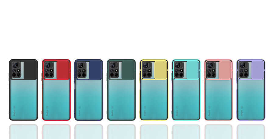 Xiaomi Redmi Note 11T 5G Kılıf Zore Lensi Kapak Lacivert