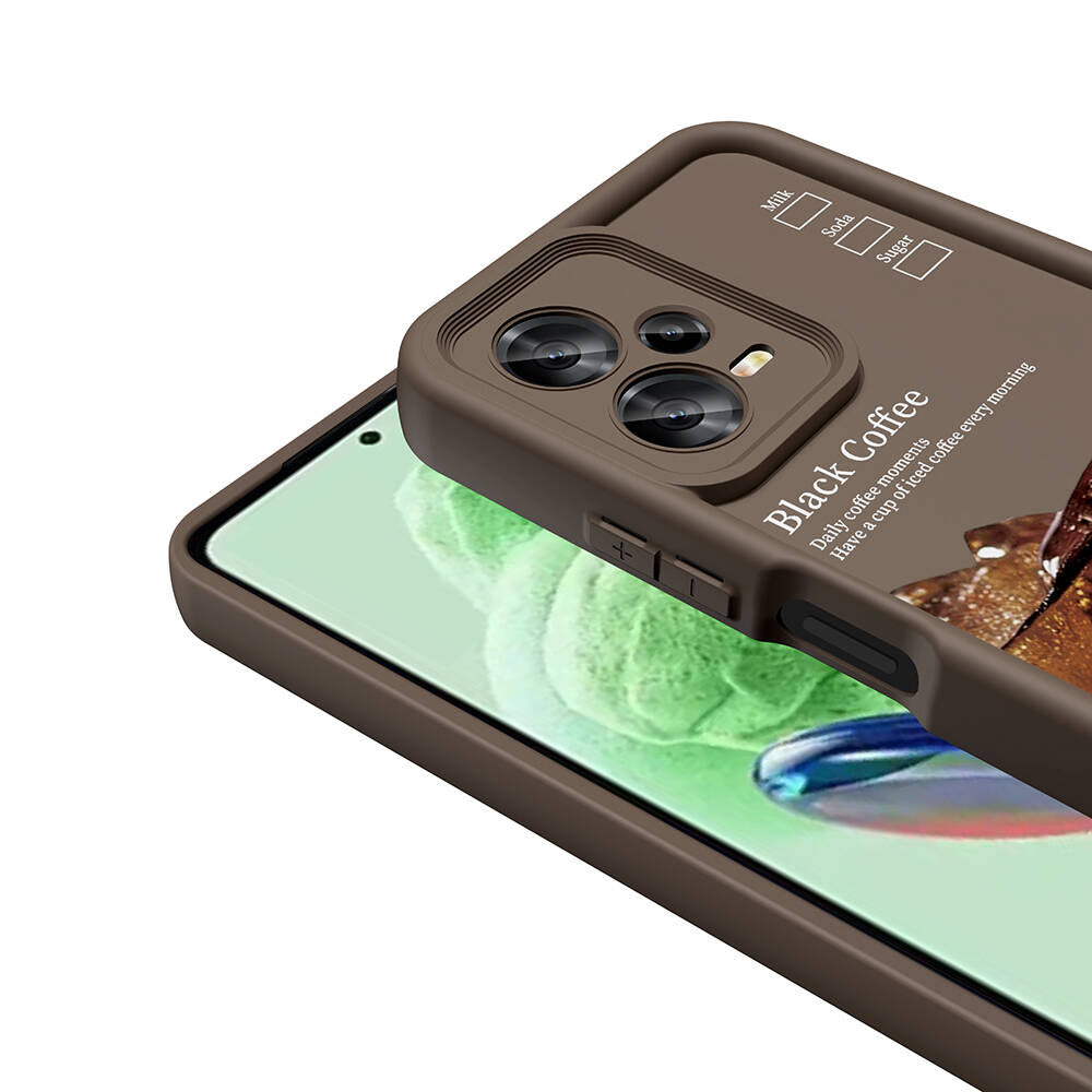 Xiaomi Redmi Note 12 5G Kılıf Kamera Korumalı Baskılı Arka Yüzey Zore Klas Kapak Siyah