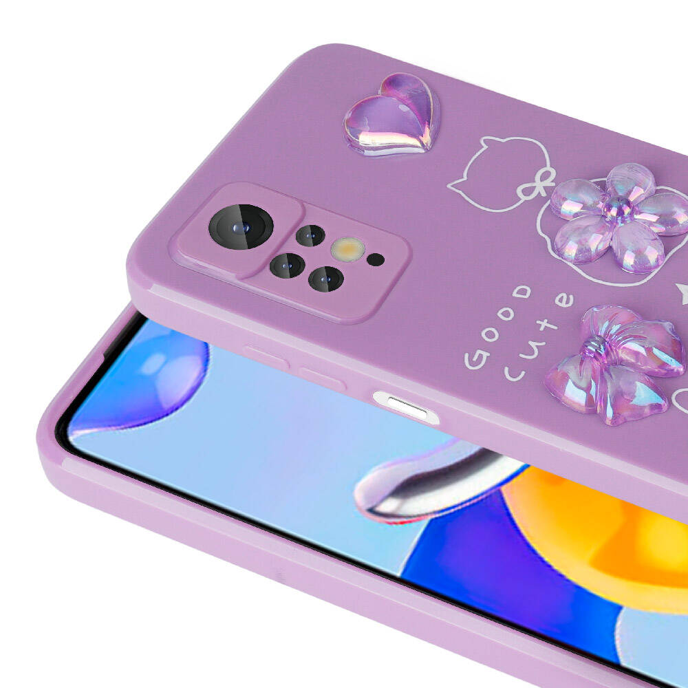 Xiaomi Redmi Note 12 Pro 4G Kılıf Kabartma Figürlü Parlak Zore Toys Silikon Kapak Beyaz