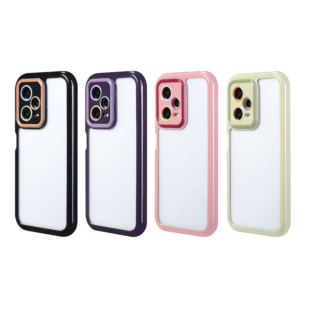 Xiaomi Redmi Note 12 Pro 5G Kılıf Kamera Korumalı Renkli Kenar ve Çerçeve Tasarımlı Zore Vitamin Kapak Yeşil