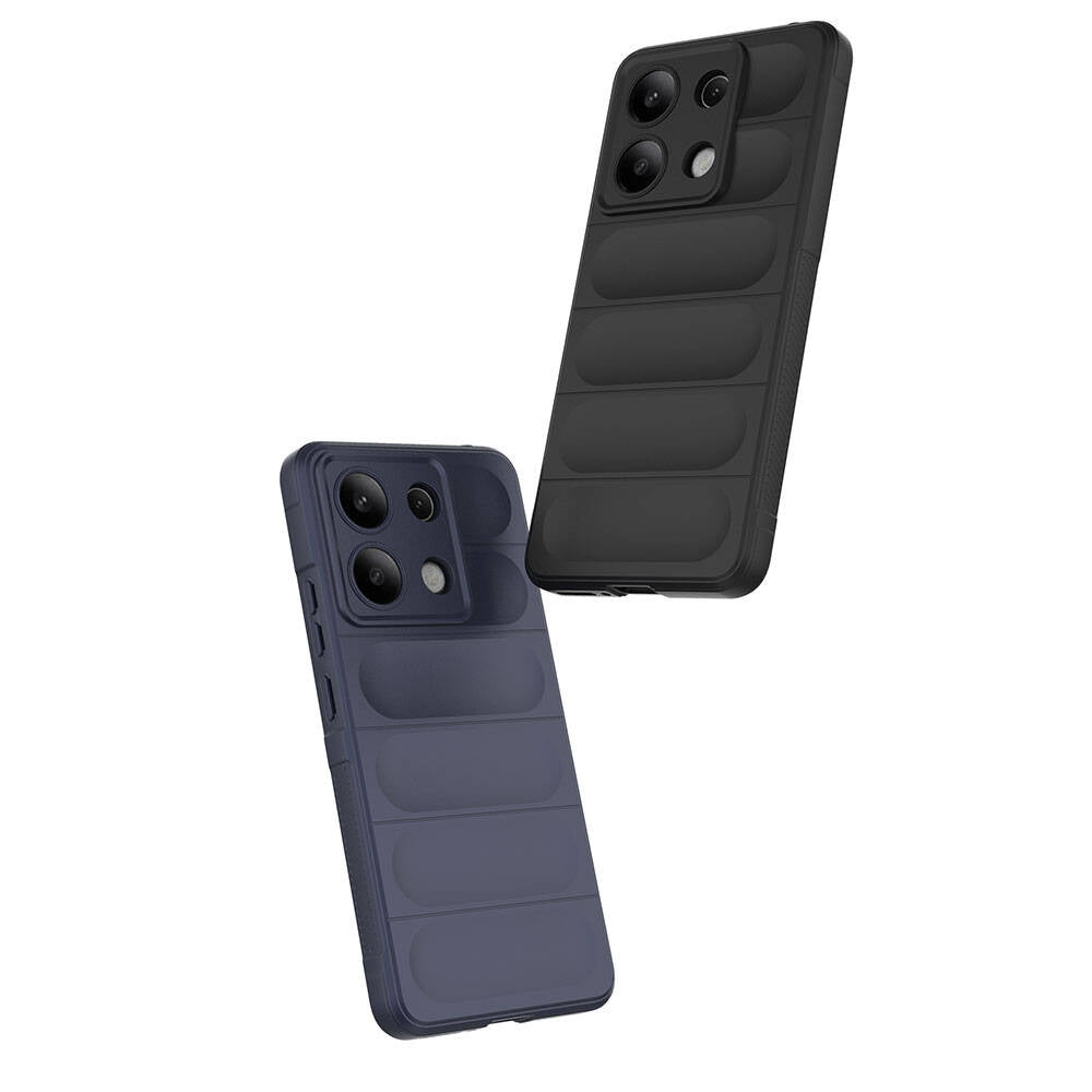 Xiaomi Redmi Note 13 4G Kılıf Esnek TPU Oyuklu Arka Yüzey Tasarımlı Zore Etnik Silikon Kapak Lacivert