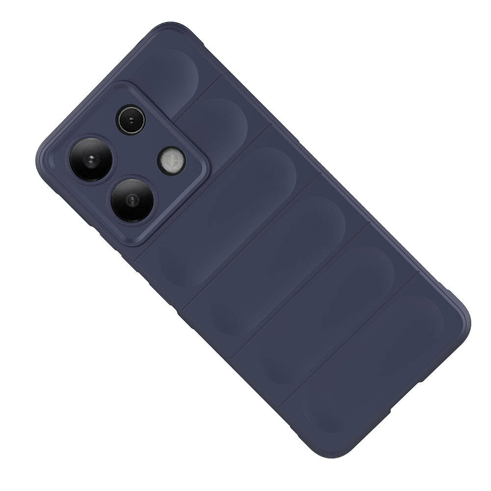 Xiaomi Redmi Note 13 4G Kılıf Esnek TPU Oyuklu Arka Yüzey Tasarımlı Zore Etnik Silikon Kapak Lacivert