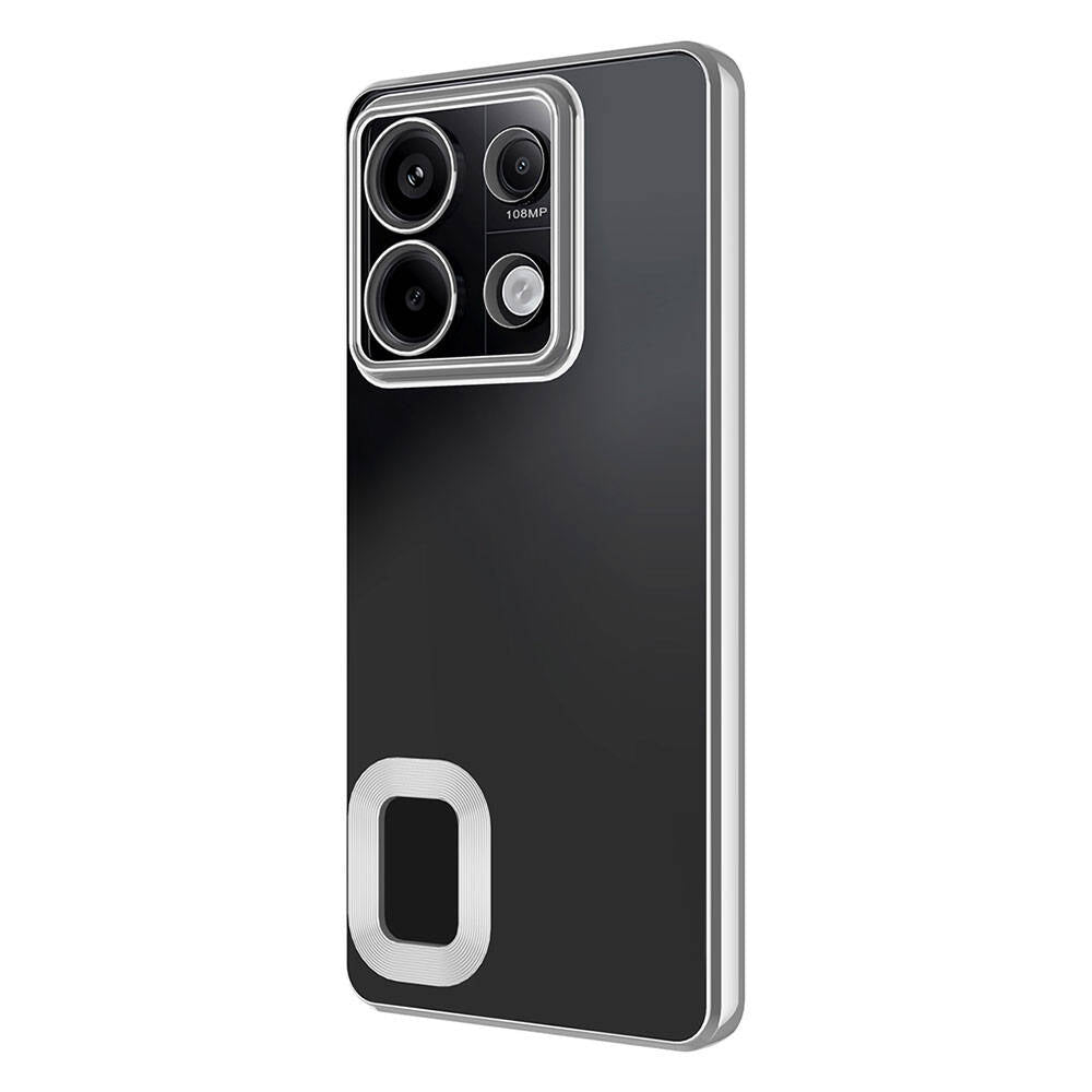 Xiaomi Redmi Note 13 4G Kılıf Kamera Korumalı Logo Gösteren Zore Omega Kapak Rose Gold