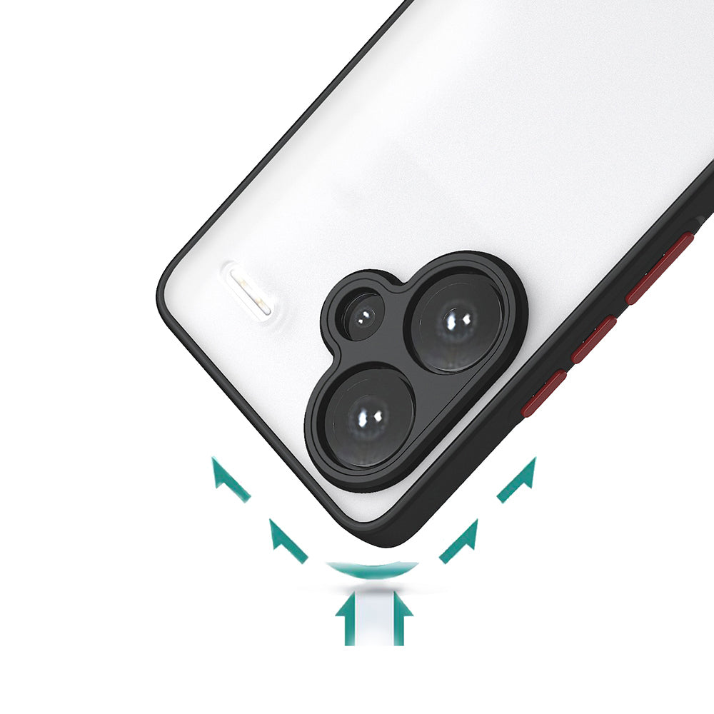 Xiaomi Redmi Note 13 5G Kılıf Zore Hux Kapak Siyah