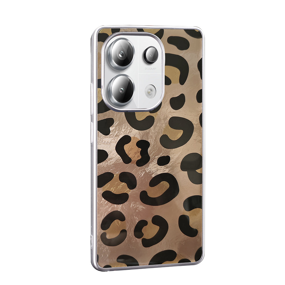 Xiaomi Redmi Note 13 Pro 4G Kılıf Desenli Zore Mep Kapak Gold Leopar