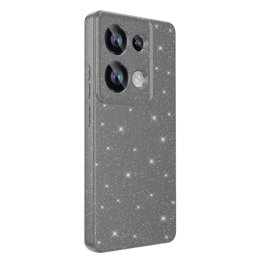 Xiaomi Redmi Note 13 Pro 4G Kılıf Kamera Korumalı Simli Lüks Zore Koton Kapak Beyaz