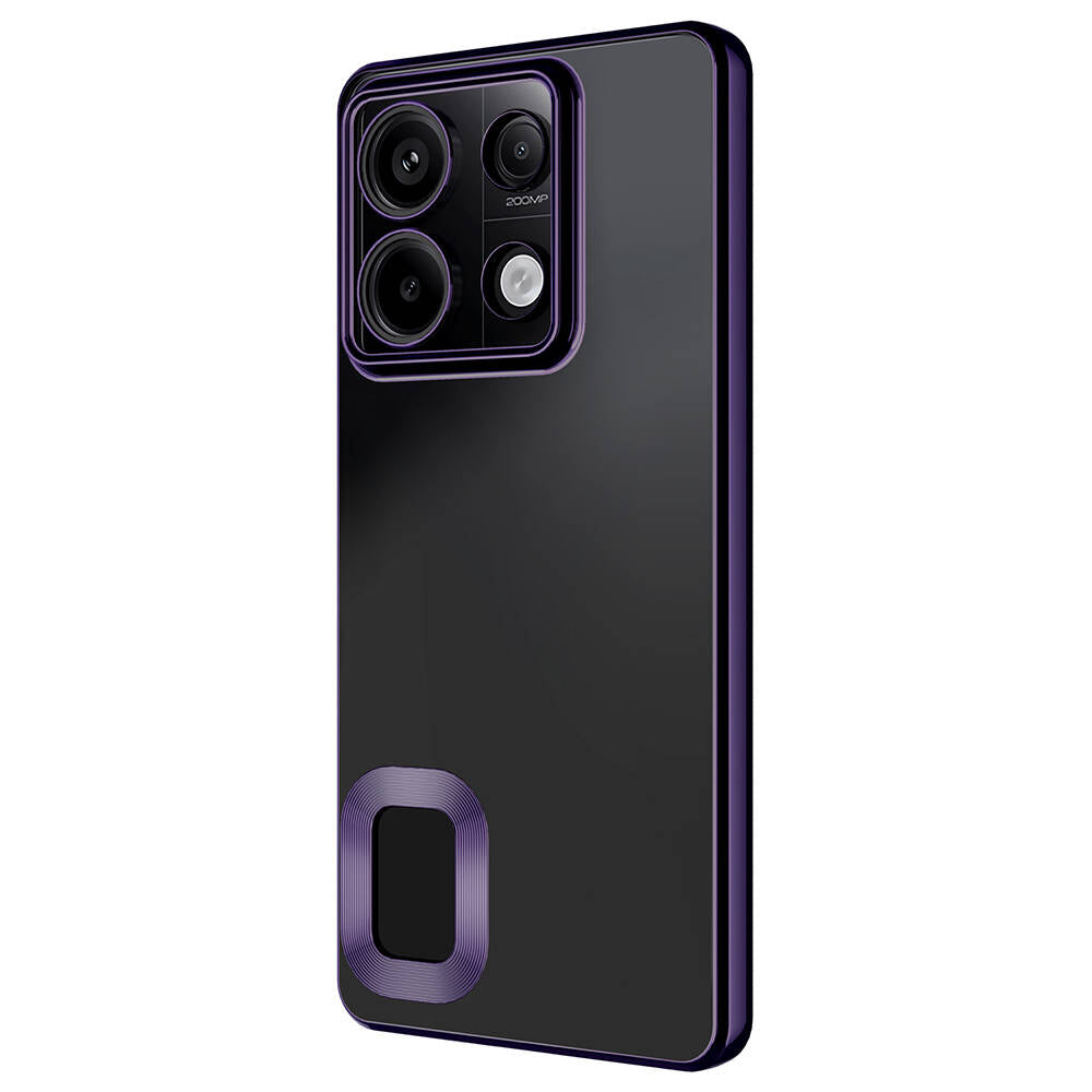 Xiaomi Redmi Note 13 Pro 5G Kılıf Kamera Korumalı Logo Gösteren Zore Omega Kapak Siyah