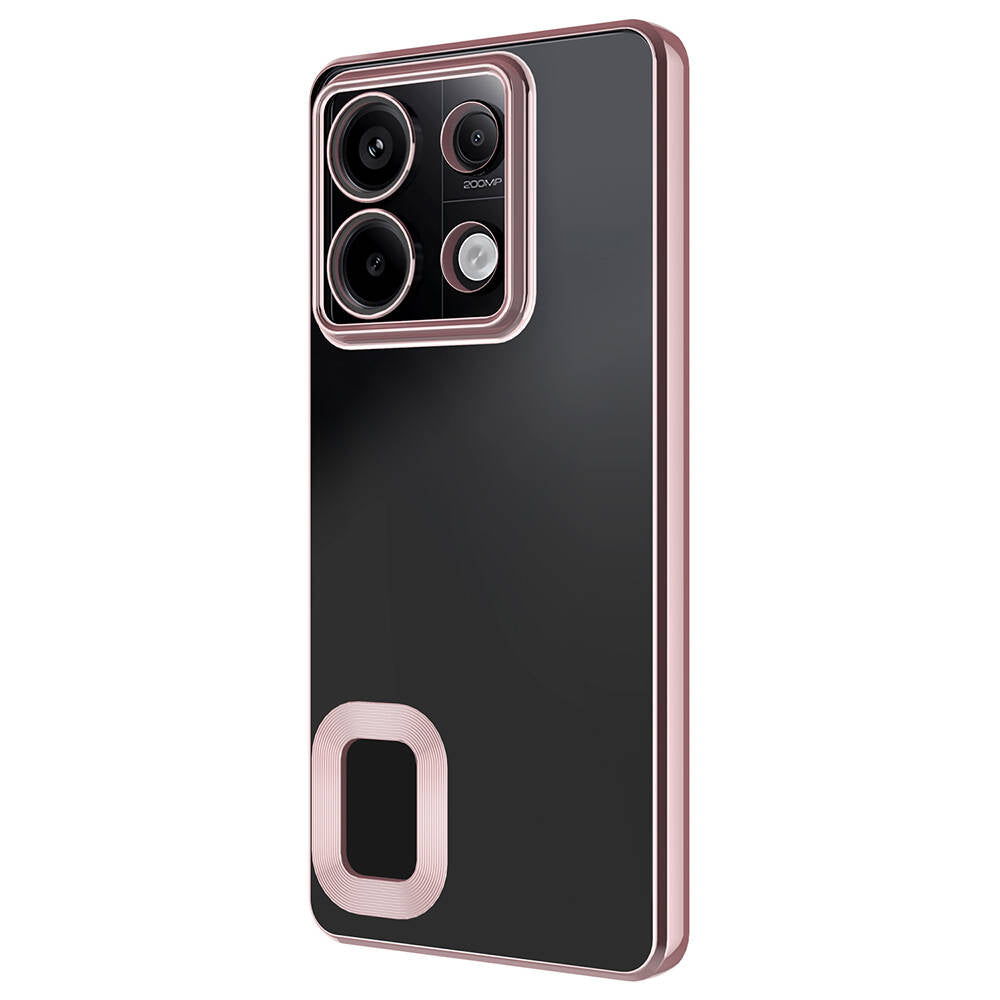 Xiaomi Redmi Note 13 Pro 5G Kılıf Kamera Korumalı Logo Gösteren Zore Omega Kapak Gümüş
