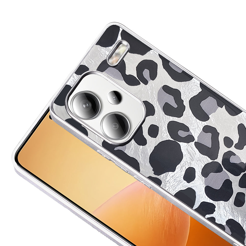 Xiaomi Redmi Note 13 Pro Plus 5G Kılıf Desenli Zore Mep Kapak Gri Leopar