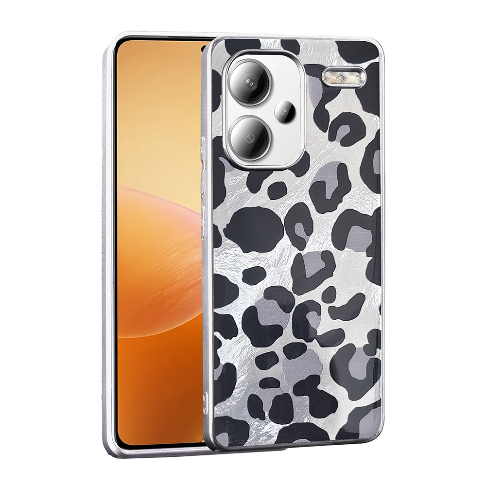Xiaomi Redmi Note 13 Pro Plus 5G Kılıf Desenli Zore Mep Kapak Gri Leopar