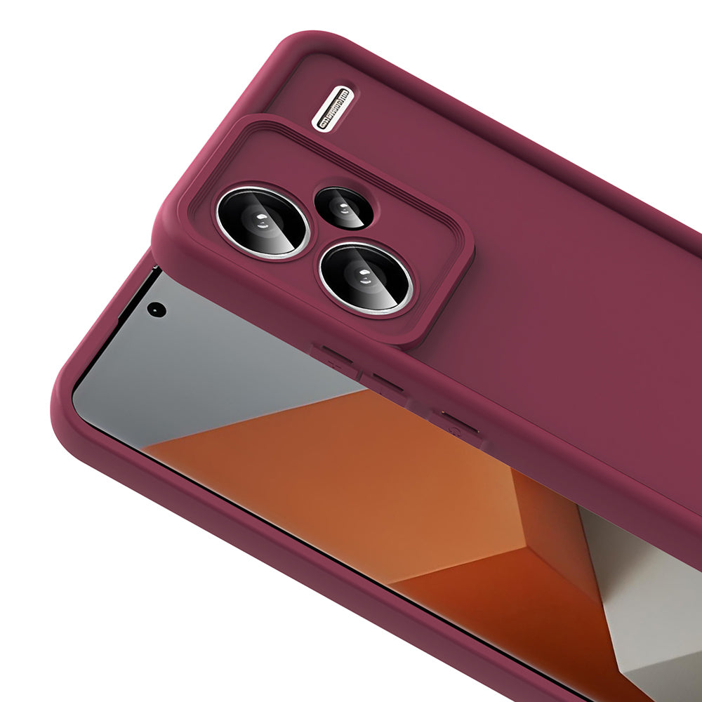 Xiaomi Redmi Note 13 Pro Plus Kılıf Kamera Korumalı Zore Ananas Kapak Mürdüm