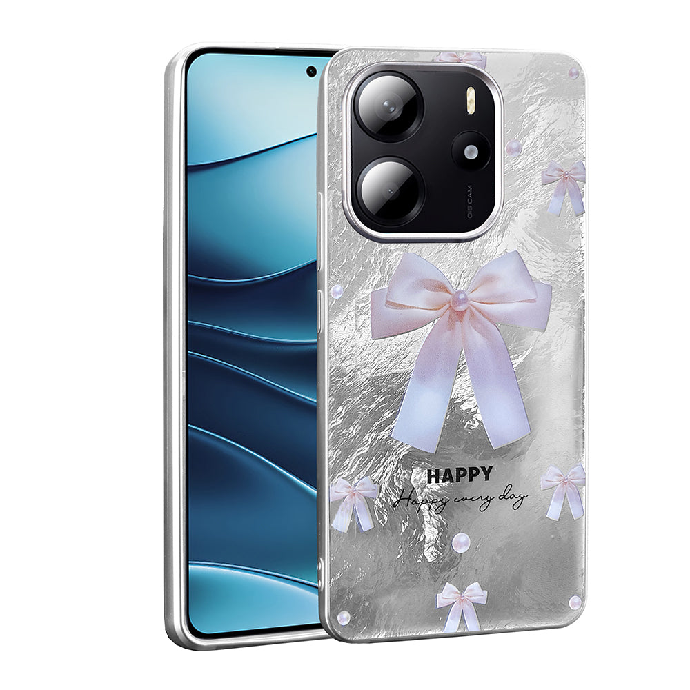 Xiaomi Redmi Note 14 4G Kılıf Desenli Zore Mep Kapak Gold Leopar