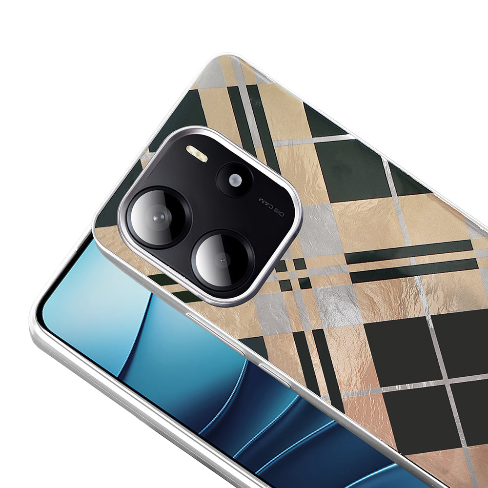 Xiaomi Redmi Note 14 4G Kılıf Desenli Zore Mep Kapak Gold Leopar