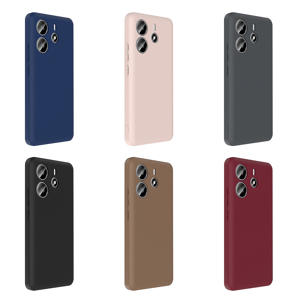 Xiaomi Redmi Note 14 4G Kılıf Kamera Korumalı Kartlık Hazneli Zore Vitra Kapak Kahverengi