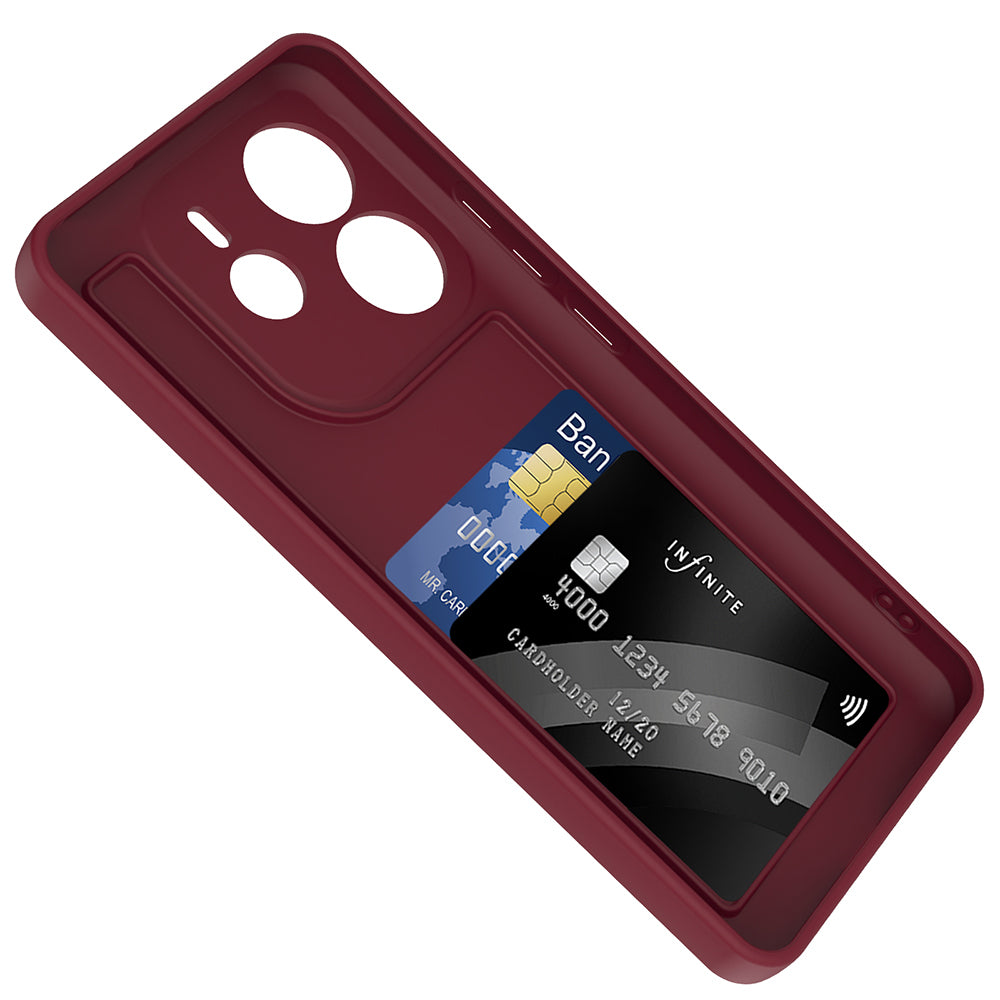Xiaomi Redmi Note 14 4G Kılıf Kamera Korumalı Kartlık Hazneli Zore Vitra Kapak Pembe