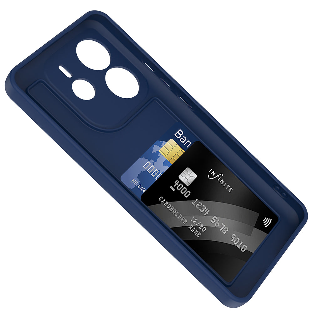 Xiaomi Redmi Note 14 4G Kılıf Kamera Korumalı Kartlık Hazneli Zore Vitra Kapak Siyah