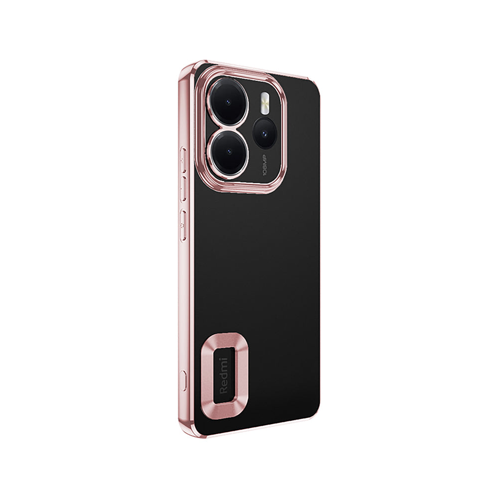 Xiaomi Redmi Note 14 4G Kılıf Kamera Korumalı Logo Gösteren Zore Omega Kapak Derin Mor