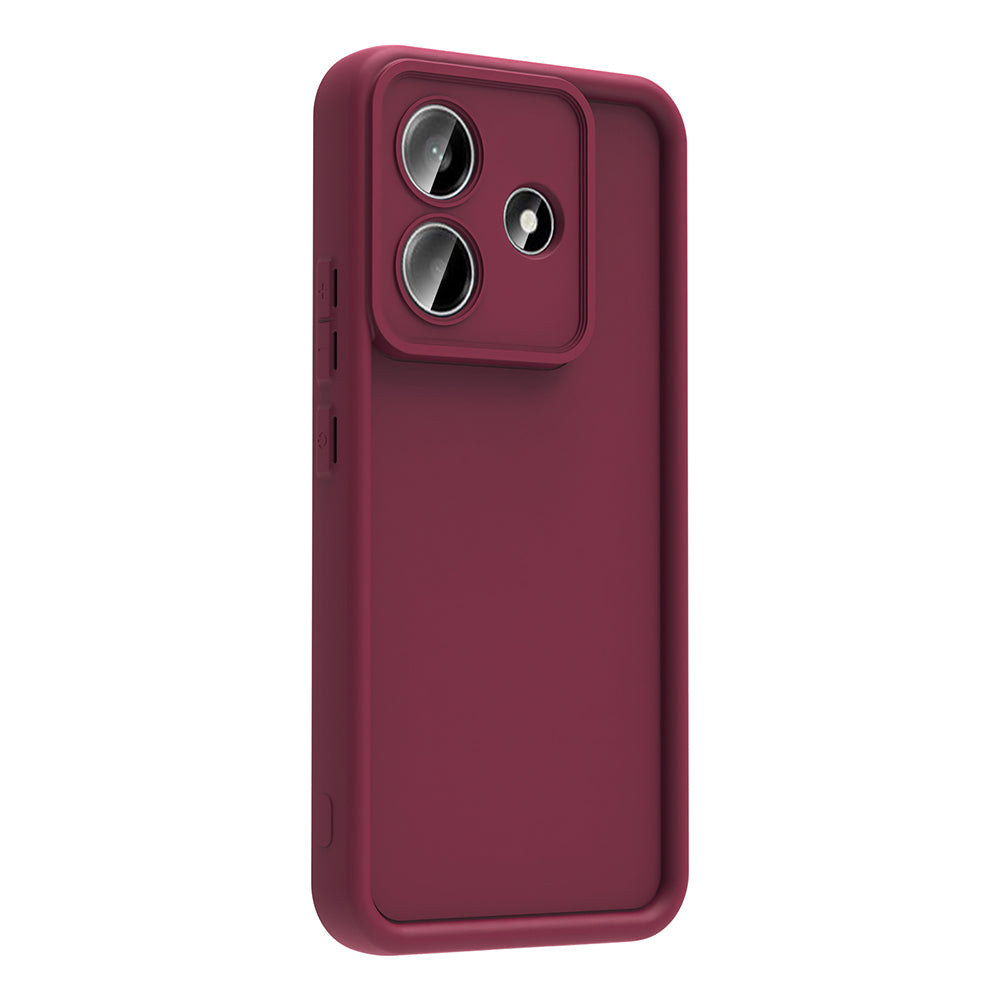 Xiaomi Redmi Note 14 4G Kılıf Kamera Korumalı Zore Ananas Kapak Mürdüm