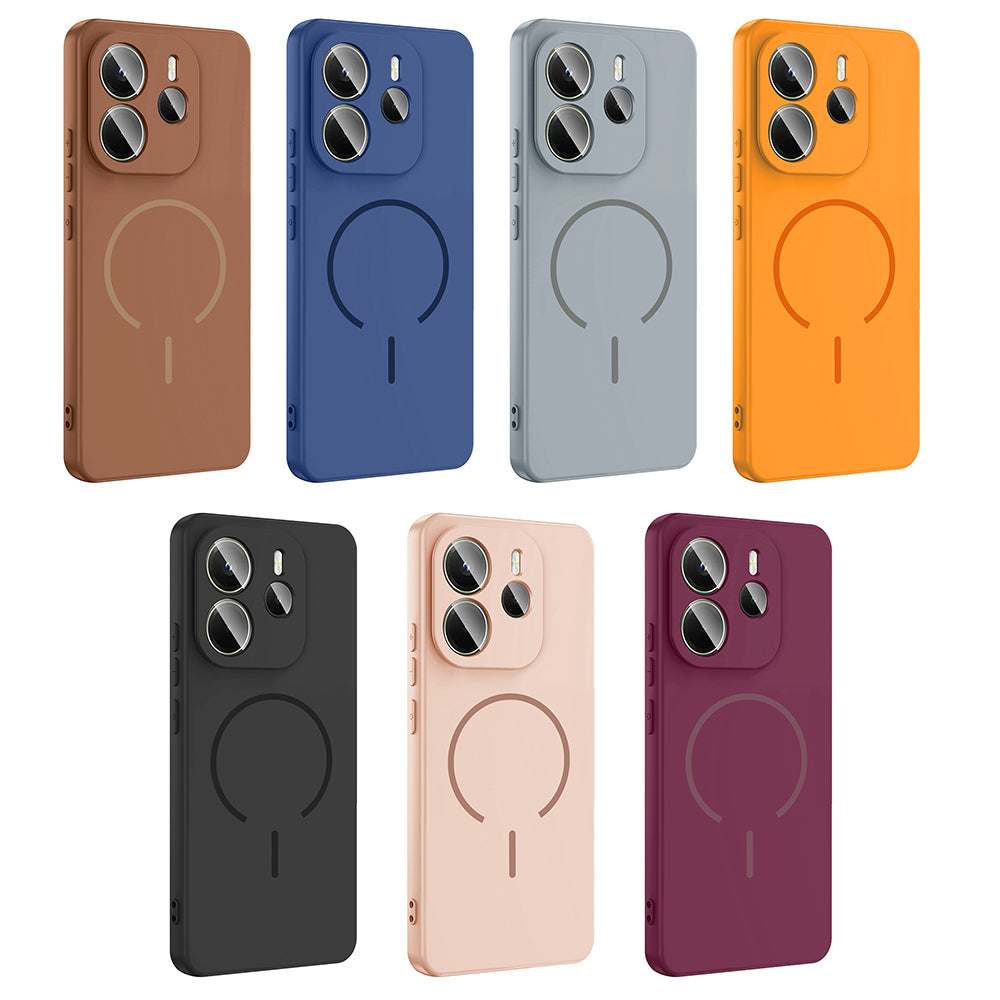 Xiaomi Redmi Note 14 4G Kılıf M-safe Şarj Özellikli Zore Meta Kapak Lacivert