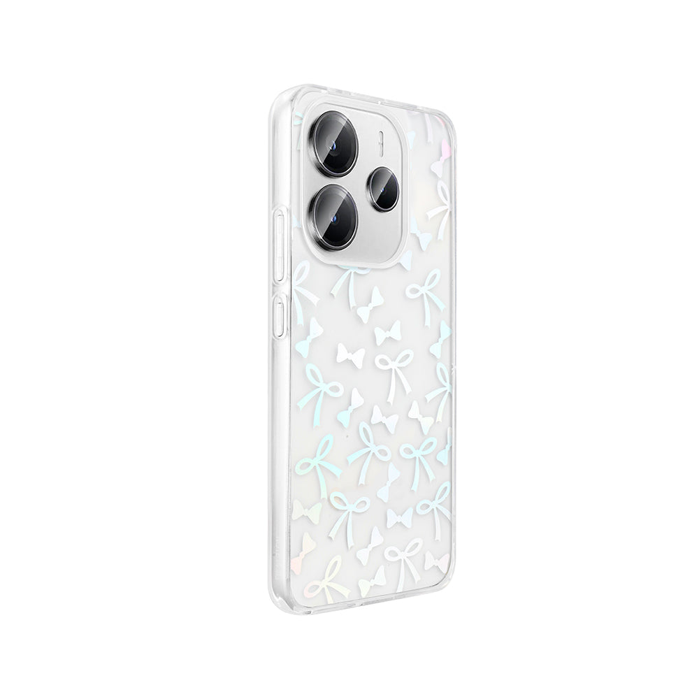 Xiaomi Redmi Note 14 4G Kılıf Şeffaf Figürlü Zore Folk Sert Kapak Papatya