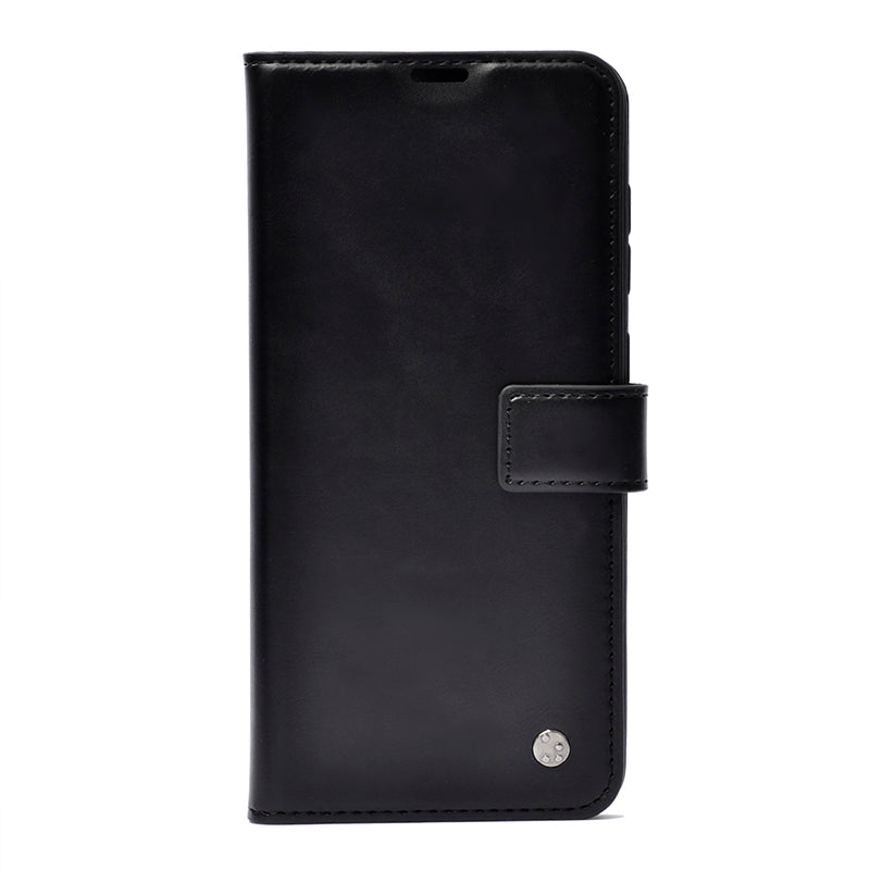 Xiaomi Redmi Note 14 4G Kılıf Zore Kar Deluxe Kapaklı Kılıf Siyah