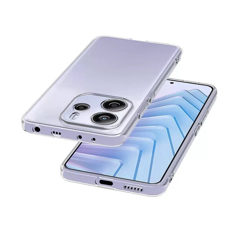 Xiaomi Redmi Note 14 4G Kılıf Zore Süper Silikon Kapak Şeffaf