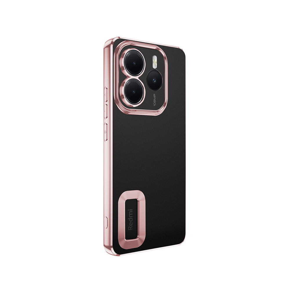Xiaomi Redmi Note 14 5G Kılıf Kamera Korumalı Logo Gösteren Zore Omega Kapak Gümüş