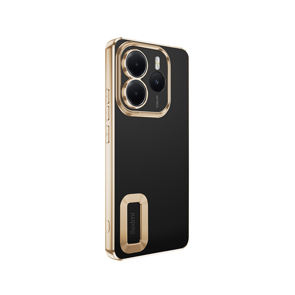 Xiaomi Redmi Note 14 5G Kılıf Kamera Korumalı Logo Gösteren Zore Omega Kapak Gümüş