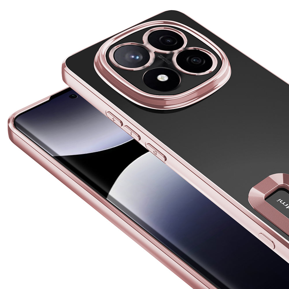 Xiaomi Redmi Note 14 Pro 4G Kılıf Kamera Korumalı Logo Gösteren Zore Omega Kapak Gümüş