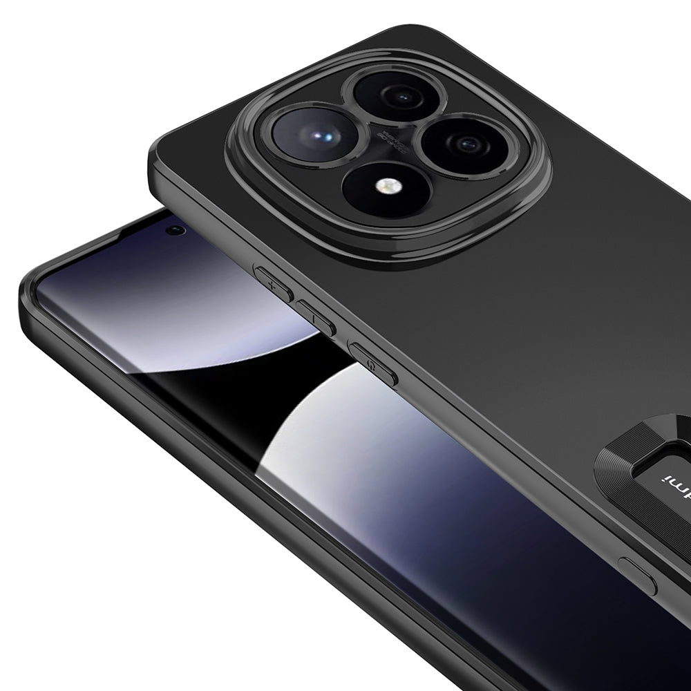 Xiaomi Redmi Note 14 Pro 4G Kılıf Kamera Korumalı Logo Gösteren Zore Omega Kapak Sierra Mavi