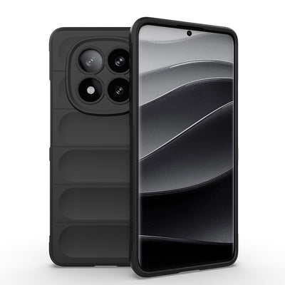 Xiaomi Redmi Note 14 Pro Plus Kılıf Esnek TPU Oyuklu Arka Yüzey Tasarımlı Zore Etnik Silikon Kapak Koyu Yeşil