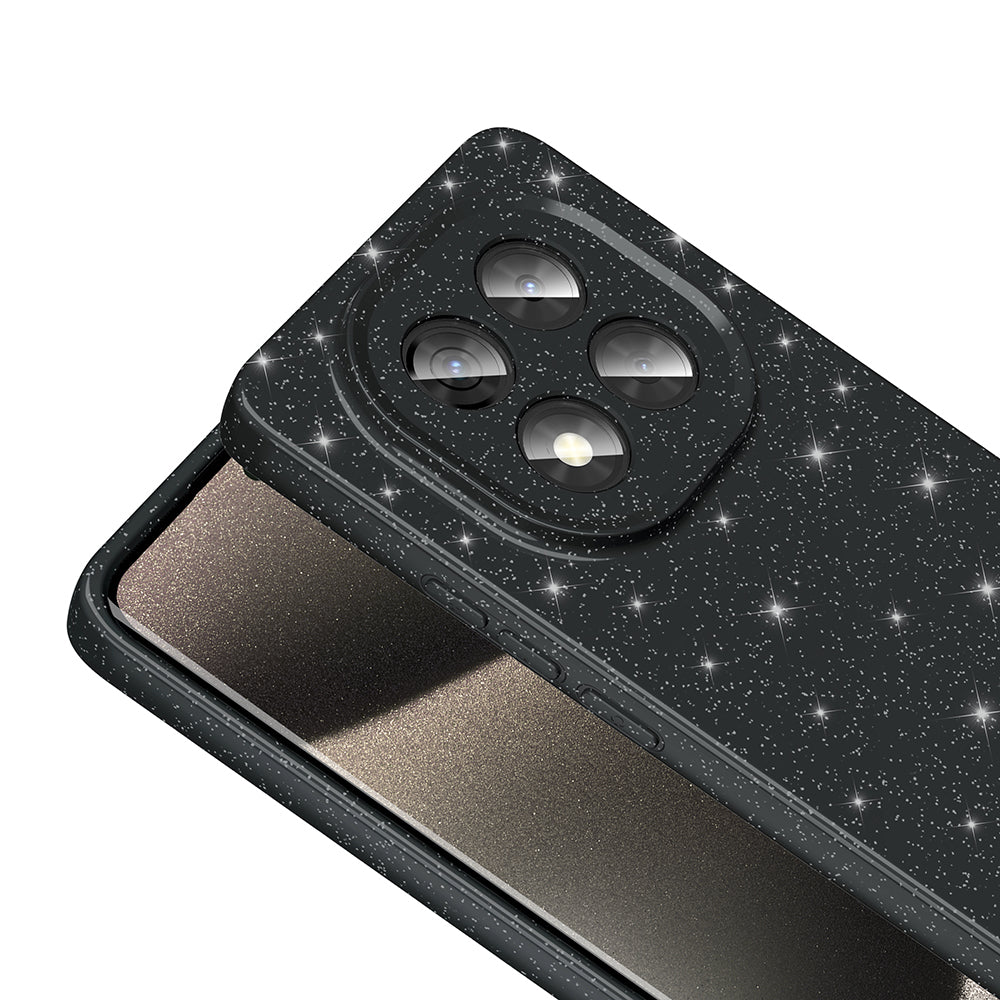 Xiaomi Redmi Note 14 Pro Plus Kılıf Kamera Korumalı Simli Lüks Zore Koton Kapak Siyah