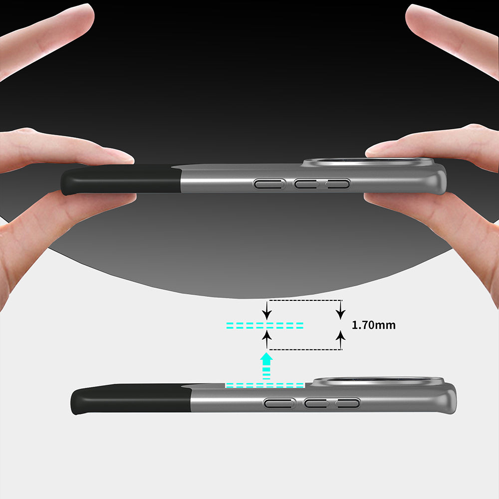 Xiaomi Redmi Note 14 Pro Plus Kılıf Mıknatıslı Zore Duble Kapak Gri